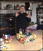 Chris Packham in the kitchen