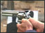 Close up of a pistol shooter