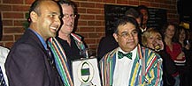 India captain Chait Sinh accepts a momento