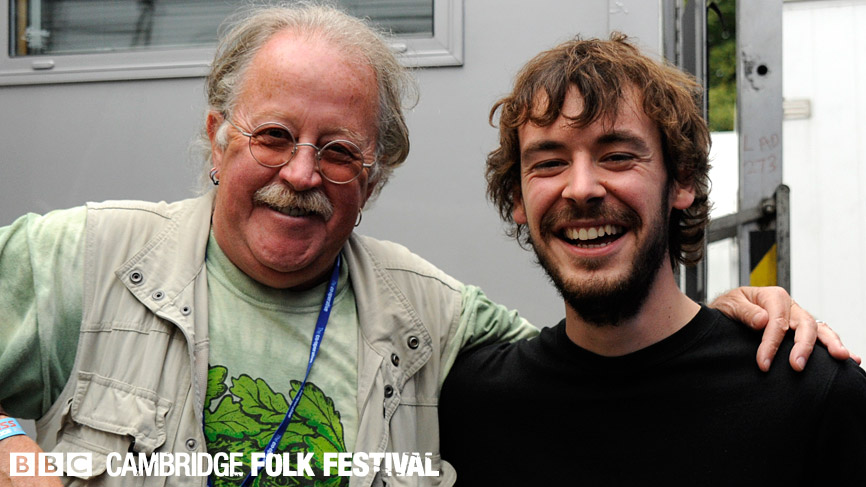 Radio 2's folk guru Mike Harding and Sam Carter.