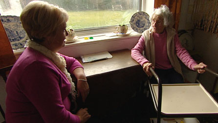 Sue Nicholls and her mum Alice