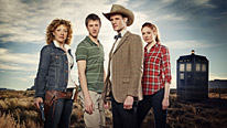 River Song (Alex Kingston), Rory (Arthur Darvill), The Doctor (Matt Smith) and Amy (Karen Gillan) are reunited in the Utah desert