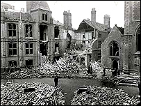 Reading town hall after the 1943 air raid