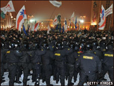 Разгон демонстрантов в Минске