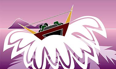 Speedboat on Damogran - by Andrew Geddes