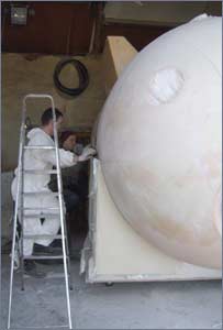 Jon working on the model