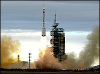 China's Shenzhou VI spacecraft blasts off