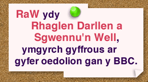 RaW ydy darllen a sgwennu'n well