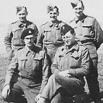 Left to Right Capt. Robert Lowry, Sgt Don Paige, Cpl J Slaton, L/Cpl Harold Eynon, Pte H J Williams. Somewhere in N Africa 1942