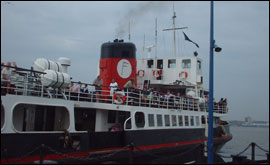 Ferry departing