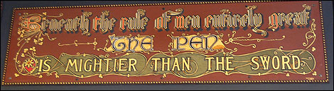 The pen is mightier than the sword