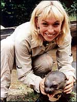 Michaela Strachan and otter