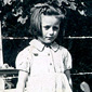 Anne at the factory square situated at the bottom of her street, 13th July 1951