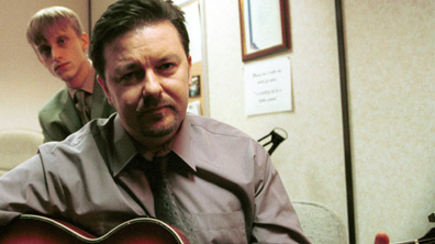David Brent playing guitar