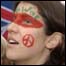 Mulher protesta na Trafalgar Square