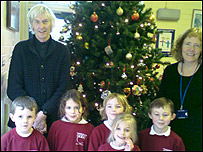 Jenny Elphick, Graham Owen & pupils 