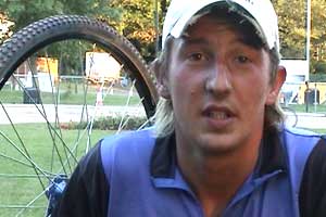 Hurtling around on a bike with no brakes is Nathans idea of fun...