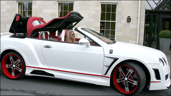 The Bentley given to Stephen Ireland's girlfriend (pic Cavendish Press)