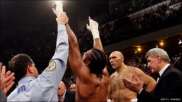 Haye was giving away both height and weight to his Russian rival