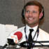 Dermot O'Leary backstage at the BRITs 2009.