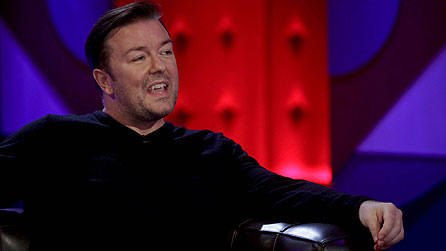 Ricky Gervais on Friday Night With Jonathan Ross (image: BBC/Hot Sauce)