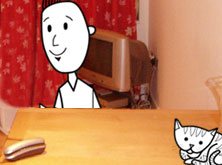 Michal in the sitting room