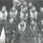 Frederick Jones (back row centre) and the Lancaster crew ready for action on Christmas Day 1944.