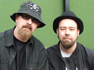 Rob Halford from Judas Priest with Dan