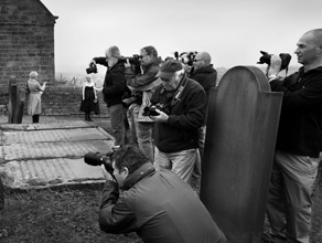 Photographers in St. Mary's Church graveyard, Whitby. Photo by listener Chris Hopkins