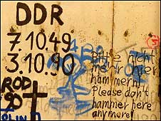 Graffiti on the Berlin Wall