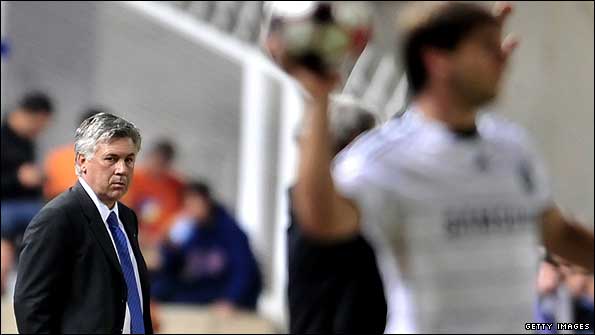 Carlo Ancelotti on the touchline