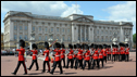 Buckingham palace and the royal guard on parade