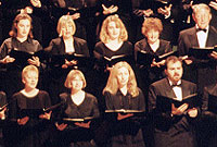 Llun cyffredinol o gôr Cenedlaethol y BBC