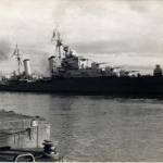 LEAVING LIVERPOOL WITH KING GEORGE VI AND QUEEN ELIZABETH ON BOARD.