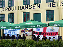 City fans in Torshavn