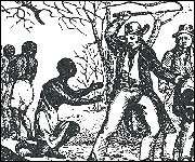 Illustration of slave being whipped