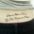 Special message on Giovanna's back