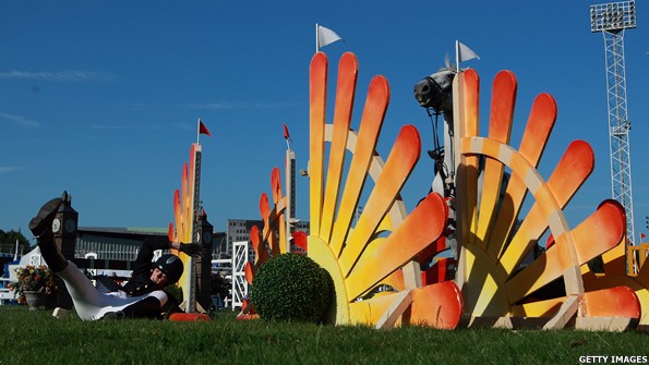 Katy Livingston is thrown from her horse