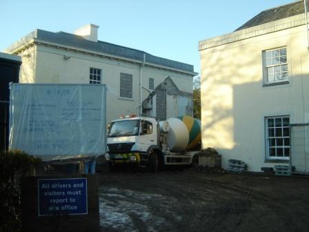 concrete trucks at BBC Inverness