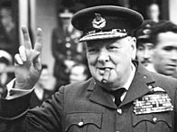 Winston Churchill smoking a cigar