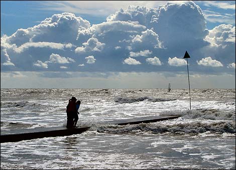 August on the jetty at Seascale.