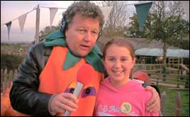 Bob Brolly dressed as a pumpkin 