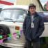 Producer Richard Knight with the Today campervan at Glastonbury.