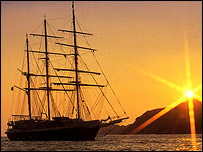 Lord Nelson at anchor
