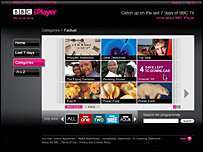 BBC的iPlayer页面 