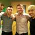 Dermot and superstar in waiting Frank Musik (2nd left) with his band.