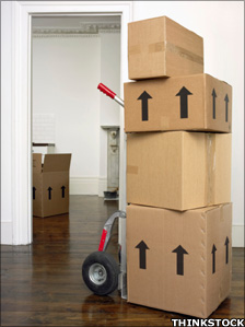 Cardboard Boxes on a trolley 