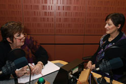 Sharon Shoesmith and Jenni in the Woman's Hour studio