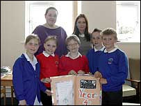 Pupils show off their book