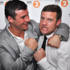 Dermot squares up to recently retired boxing champ Joe Calzaghe.